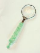 Chinese silver coloured metal magnifying