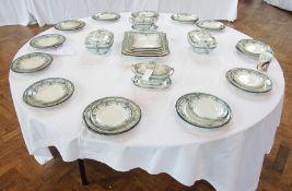 Quantity Victorian pottery dinnerware 