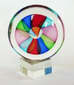 Venetian Murano glass table polychromati