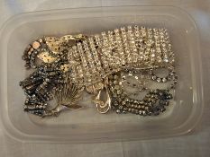 A small amount of diamante jewellery inc