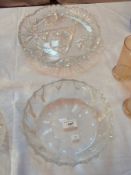 Two cut glass bowls