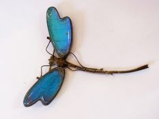 Silver-coloured metal Art Nouveau dragon