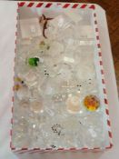 A large quantity of crystal glass animal