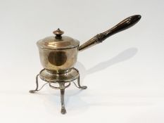A Georgian silver brandy warmer with sta