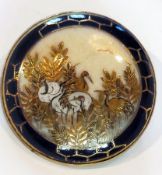 Japanese ceramic brooch mounted in gold
