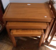 Modern nest of trio teak occasional tables