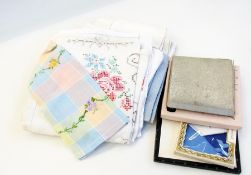 A large quantity of linen tableware and