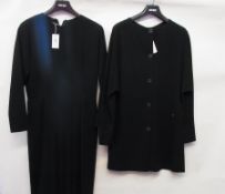 Jean Muir, a black crepe dress with plea