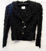 A Frank Usher black ribboned evening jac