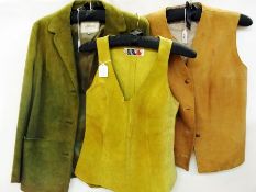 A suede jerkin by Draper of Glastonbury,