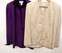 A Christian Dior cream silk jacket, the