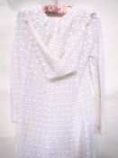 An early 1970's crocheted long hooded we