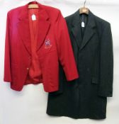 A gentleman's grey wool overcoat and a r