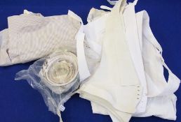 A quantity of stiff collars, white bow t