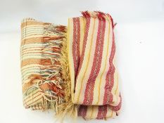 Two Welsh wool blankets Live Bidding: one with slight moth damage.