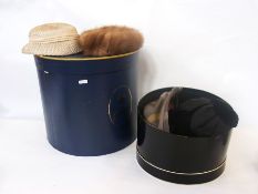 Mid 20th century lady's black velvet and