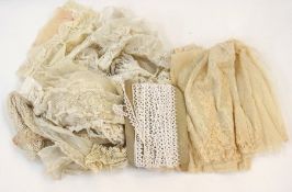 A quantity of lace pieces, trimmings and