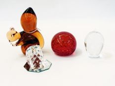 A collection of Wedgwood glass paperweig