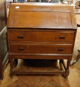 20th century oak bureau, with two long d