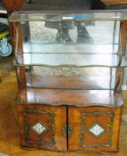 Pair French kingwood glass porcelain and