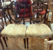 Pair Hepplewhite style mahogany dining c