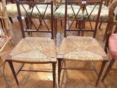 Pair early 19th century mahogany lattice
