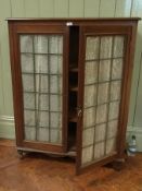Edwardian mahogany leaded glass display