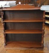 Mahogany three-tier hanging shelf with b