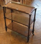 Victorian figured walnut brass-mounted t