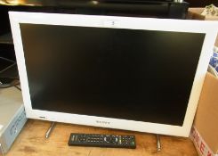 Sony Bravia flatscreen television in whi