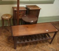 Two various oak bedside commode cupboard