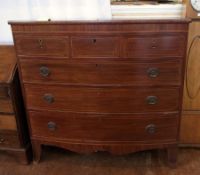 19th century Georgian inlaid mahogany bo