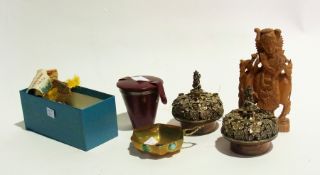 Two decorative silver taper holders, a s