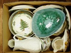 Lamorna studio pottery bowl in blue and