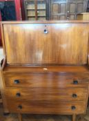 20th century hardwood fall front bureau