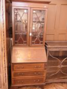 Edwardian mahogany and satinwood inlaid