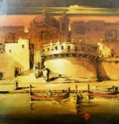 Mixed media oil on panel