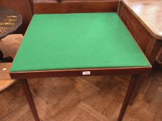 Modern folding card table with green bai