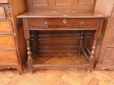Georgian style oak side table, with moul