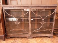 A Chippendale style mahogany glazed book