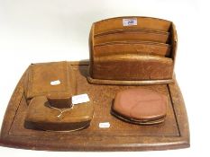 Leather writing block, leather letter or