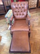 Georgian mechanical reclining chair pate
