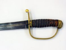 19th century naval cutlass having brass