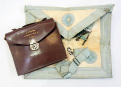 Masonic ceremonial apron of Bros. Burrow