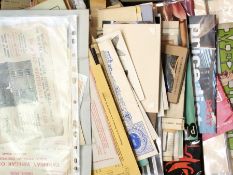 Box of ephemera including leaflets, maps