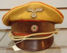 Three German Third Reich peaked caps dat