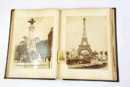 Album of printed sepia and other photos,