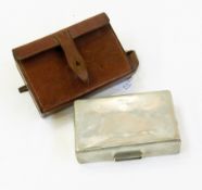 EPNS Harrods saddle sandwich box in leat