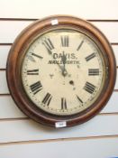 Mahogany wall clock with painted dial, i