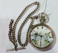 Early 20th century silver open faced poc